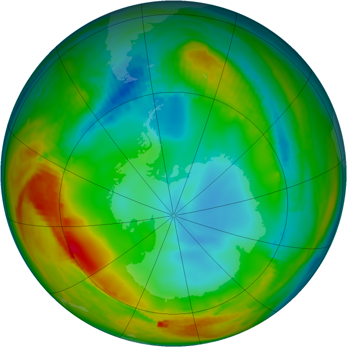 Antarctic ozone map for 08 July 1979